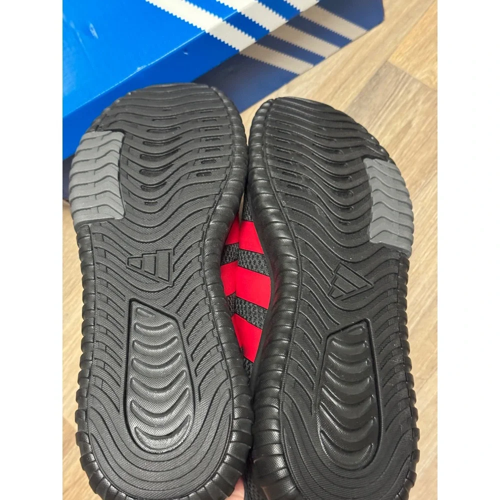Adidas Kaptir 4.0 Mens Running Shoes Black Solar Red Sneaker Size 11